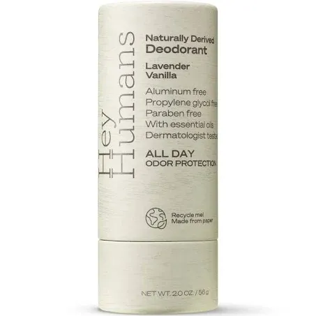 Hey Humans Deodorant, Naturally Derived, Lavender Vanilla - 2.0 oz