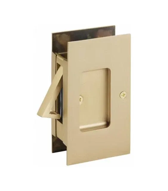 Deltana SDAR325U5 HD Pocket Lock, Adjustable, 3-1/4" x 2-1/4" Sliding Door Receiver - Antique Brass