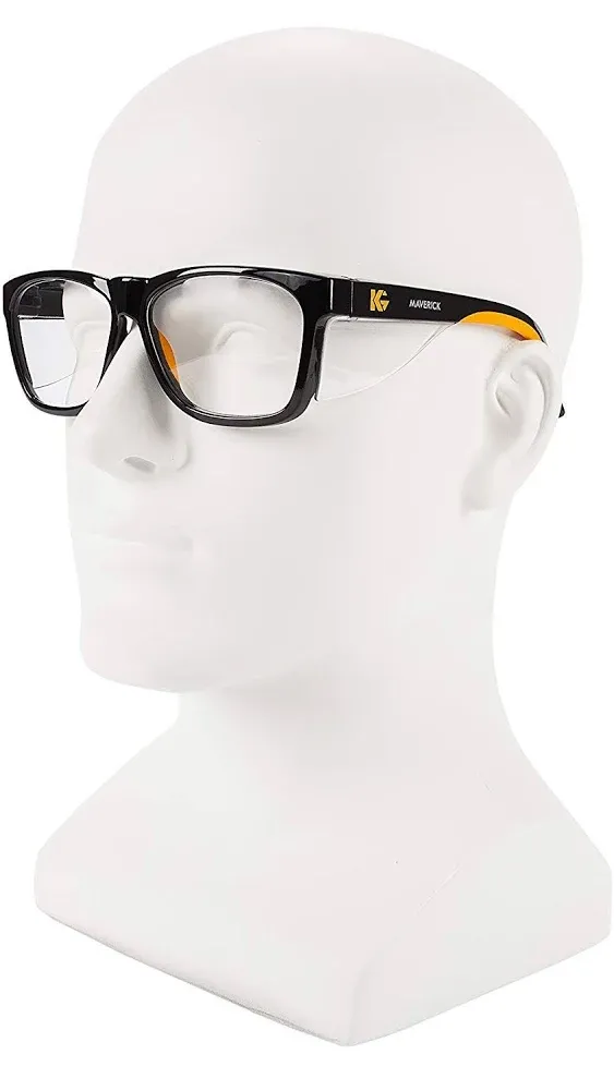 KleenGuard Maverick Safety Glasses, Black/Orange, Polycarbonate Frame