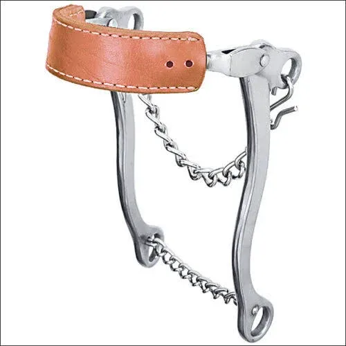 Weaver Hackamore Bit with Braided Leather Noseband