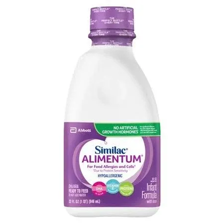 Similac Alimentum Ready to Use Infant Formula, 1-Quart Bottle