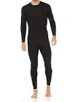 Thermajohn Long Johns Thermal Underwear for Men Crewneck Set (Medium, Black), Men's