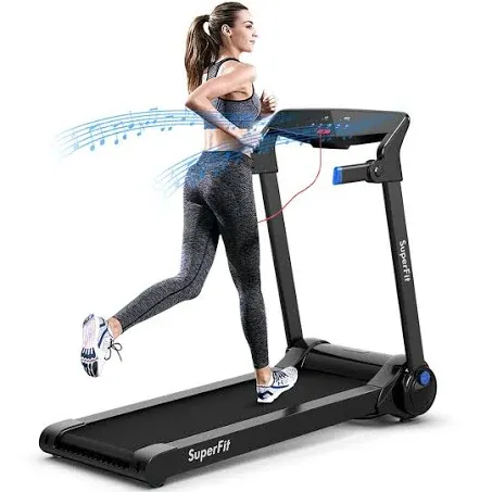 SuperFit 3HP Folding Electric Treadmill Running Machine w/ Bluetooth Speaker