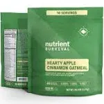 Nutrient Survival MRE Oatmeal, Hearty Apple Cinnamon, Freeze Dried Prepper Supplies & Emergency Food Supply, 40 Essential Nutrients, Gluten Free, Shelf Stable Up to 15 Years, Pantry Pack,18 Servings