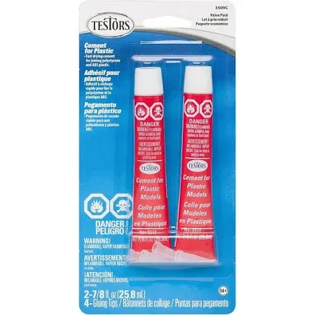 Cement Glue Value Pack Testors 2-7/8 fl oz Tubes