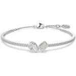 Swarovski Mesmera Bangle Mixed Cuts White Rhodium Plated