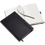 KINGART 624-2 Black Hardcover 5.5" x 8.5" SKETCHBOOK JOURNALS, 2-Pack, Perfect Bound, 70 Pound (110 gsm), 160 pages / 80 Sheets Each