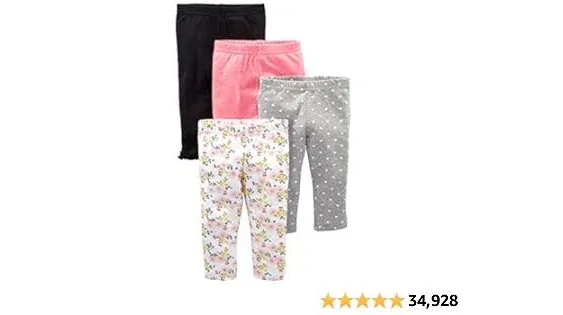 Simple Joys by Carter's Baby Girls' 4-Pack Pant