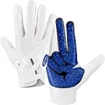 Grip Boost Stealth 6.0 Peace Adult Football Gloves - Royal Blue / M