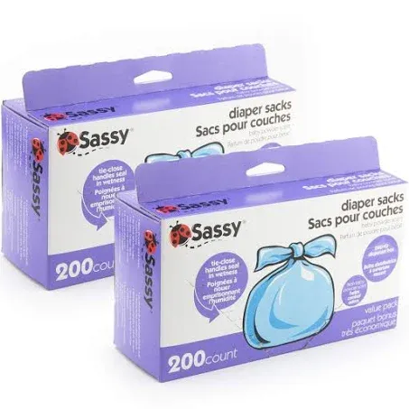 Sassy Disposable Diaper Sacks, 400 Count (Pack of 2)