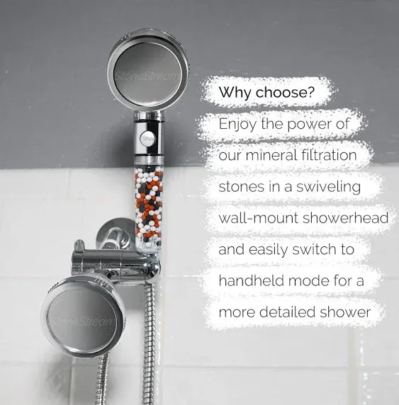 High Pressure Handheld Shower Head + Wall Showerhead Combo