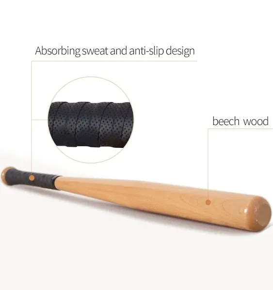 Baseball Bat Adult,Classic Wooden Youth Baseball Bat for Baseball Training,Home Self Defense Baseball Bats for Kids Teenagers