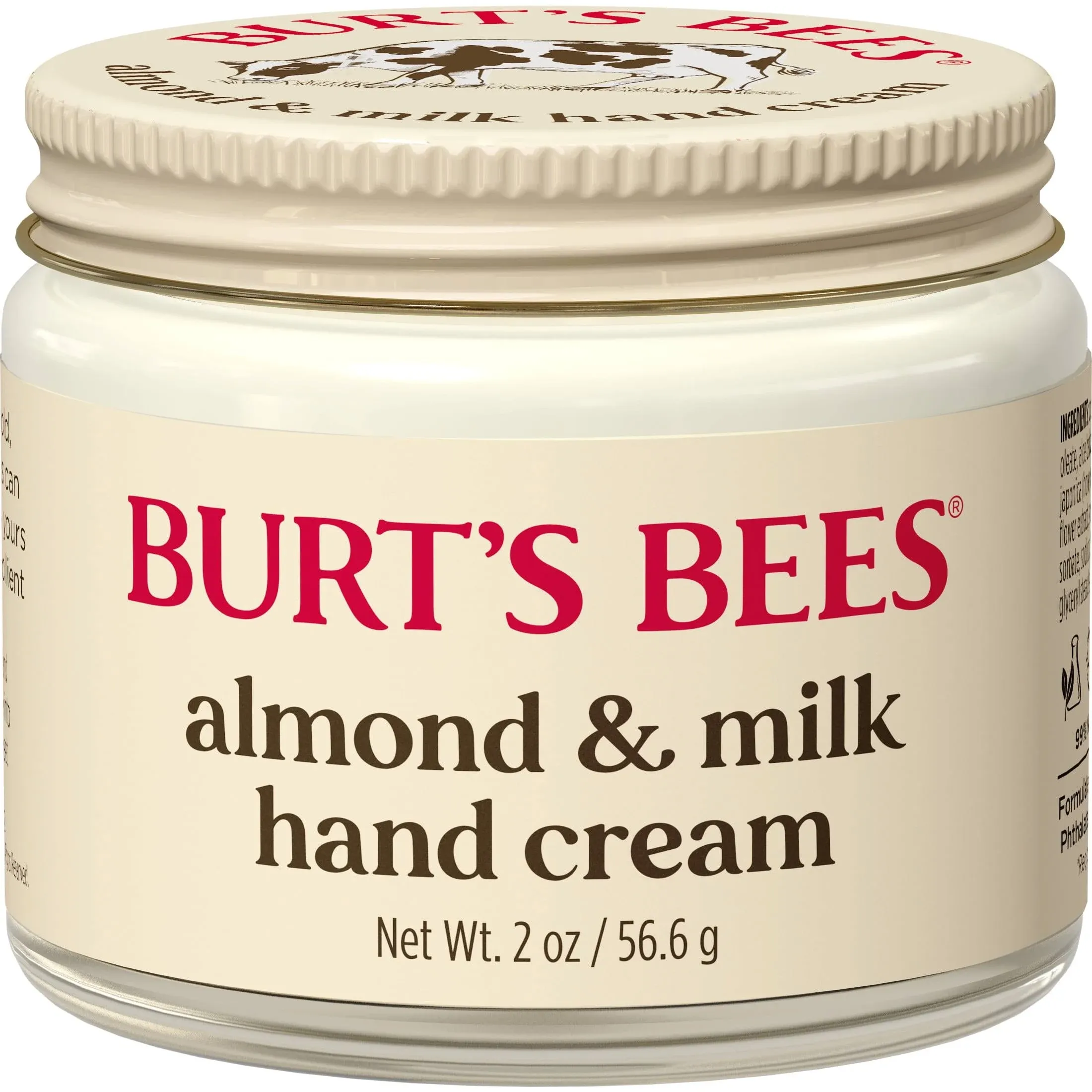 Burt's Bees Almond Milk Beeswax Hand Creme - 2 oz jar