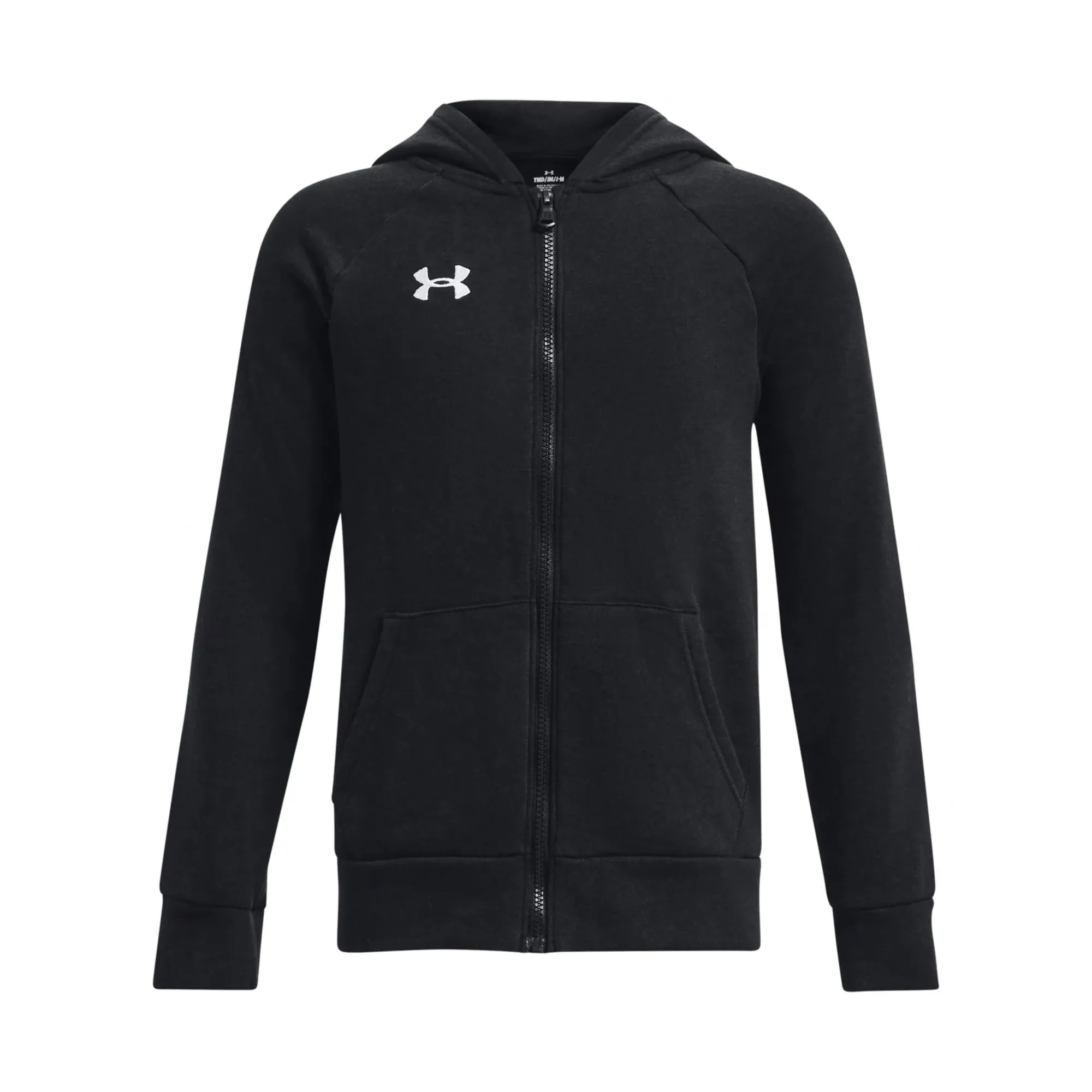 Boys' Rival Fleece Full-Zip Hoodie - Black, YMD, Under Armour