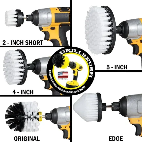 Drill Brush Power Scrubber by Useful Products - Car Detailing - Car Cleaning Kit - Carpet Cleaner - Glass Cleaner - Leather Cleaner - Window Cleaner