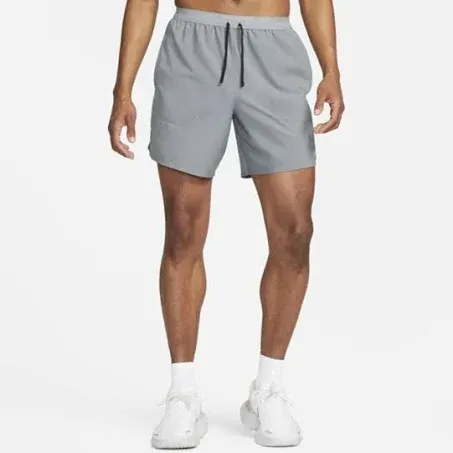 Nike Men's Stride Dri-Fit 7" Unlined Running Shorts Grey