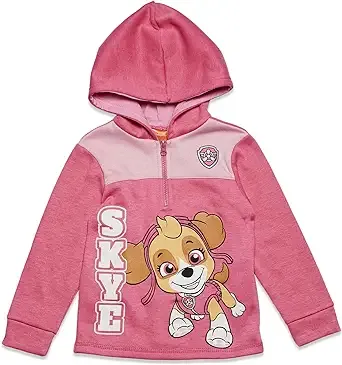 Paw Patrol Skye Everest Girls Fleece Half Zip Hoodie Toddler to Big Kid