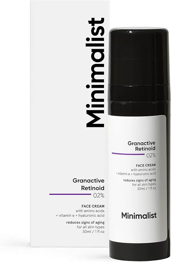 Minimalist 2% Retinoid Anti Aging Night Cream for Wrinkles & Fine Lines | Improves Skin Elasticity, Stimulates Collagen Production for Radiant & Glowing Skin | 1 Fl Oz / 30 ml