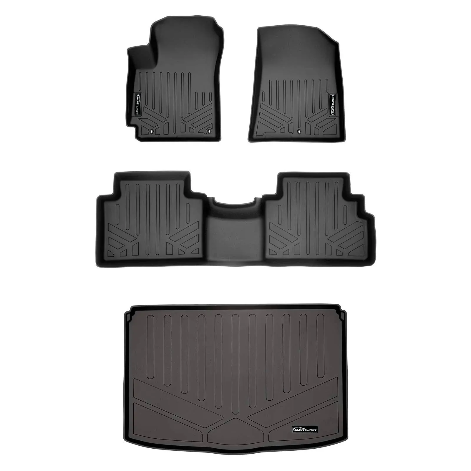 Smartliner SA0461-B0461-D0461 Custom Fit 2 Rows Floor Mats & Cargo Liner Set ...