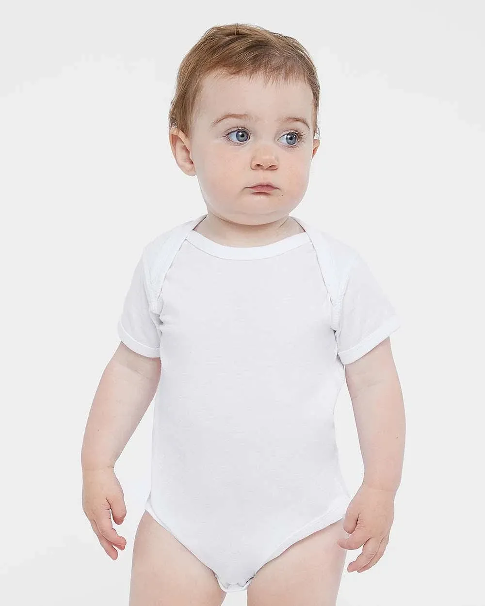 Rabbit Skins 4424 Infant Fine Jersey Bodysuit - White