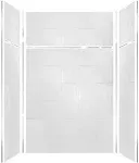 Transolid PWKX60367224 Prodigy 96 inch High x 60 inch Wide x 36 inch Deep Six Panel Alcove Shower Wall, White