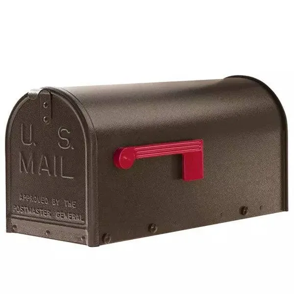 Janzer Mailboxes Textured Bronze Residential Post Mount Mailbox