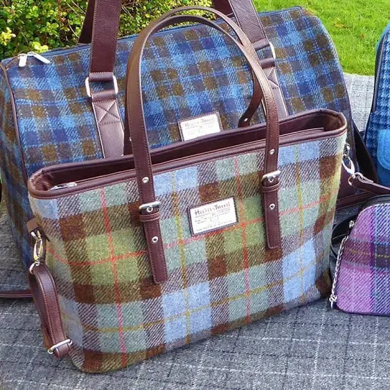 TARTAN TWEEDS Harris Tweed Large Tote Bag Spey LB1028