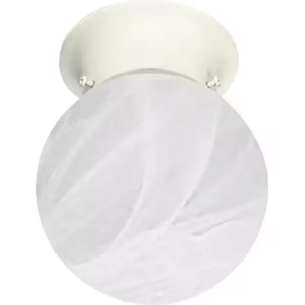 Volume Lighting Marti 1 Light Ceiling Fixture Flush Mount; White