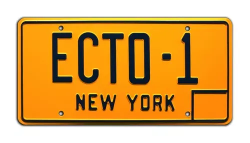 Ghostbusters | &#039;59 Cadillac Hearse | ECTO-1 | STAMPED Replica Prop License Plate