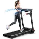 SuperFit 3HP Folding Electric Treadmill Running Machine W Speaker Red