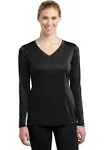 Sport-Tek LST353LS - Ladies Long Sleeve PosiCharge Competitor & V-Neck Tee M Black