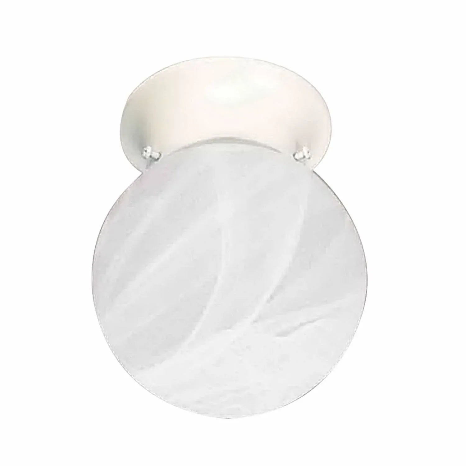 Volume Lighting Marti 1 Light Ceiling Fixture Flush Mount; White