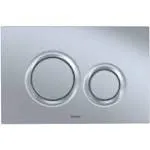 TOTO YT930#MS Dual Flush Round Push Button Plate for Select DuoFit In-Wall Tank Unit , Matte Silver