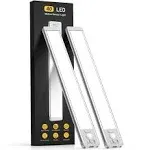 MCGOR Under Cabinet Lights 63 LED Rechargeable Battery Operated Motion Sensor Light Indoor 2 Pack Magnetic