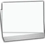 Hamilco White Cardstock Paper - Blank Index & Post Cards - Greeting Invitations Stationary - Flat 5 1/4" X 7 7/8" A8 Heavy Weight 80 lb Card Stock for Printer - 100 pack (Bright)