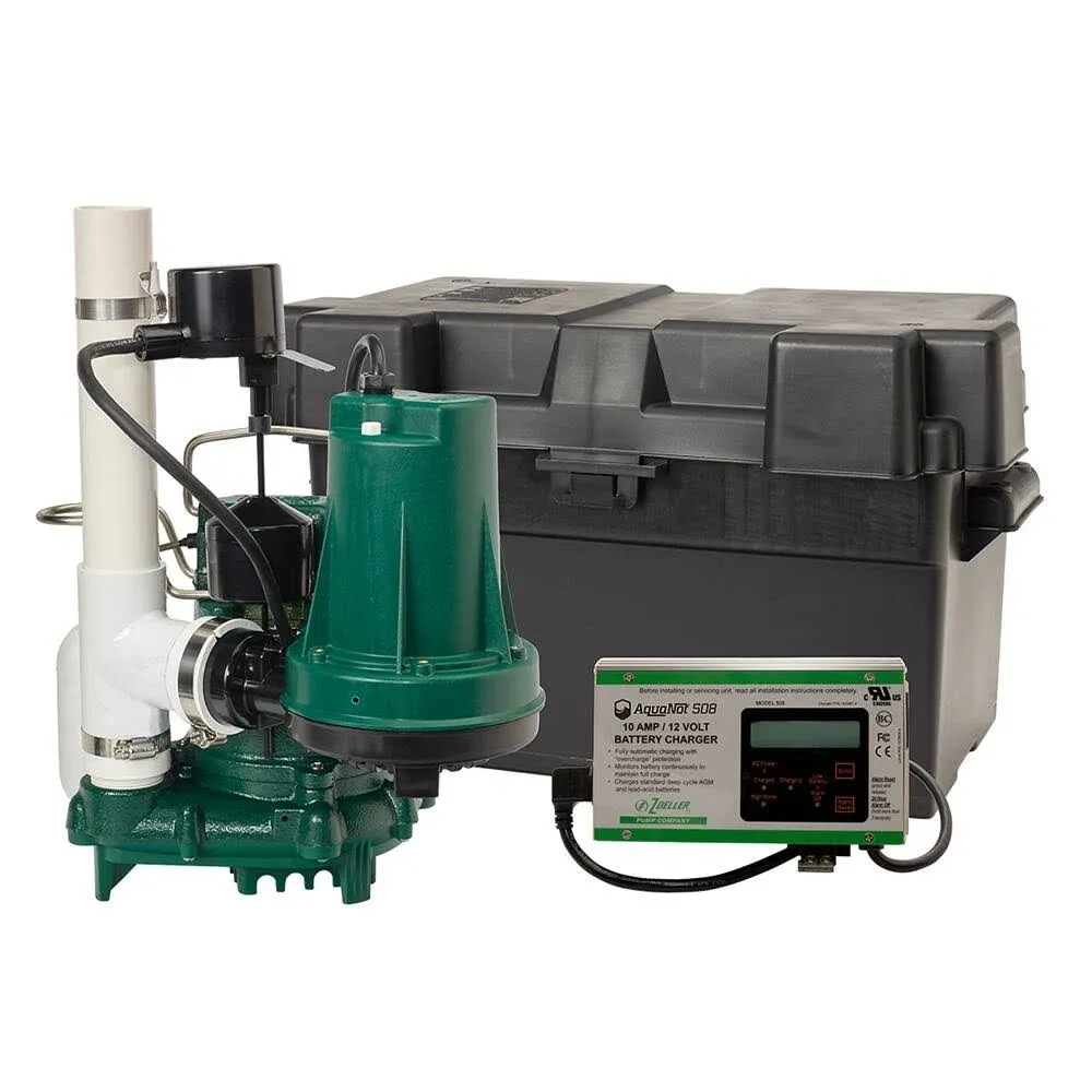 Zoeller - 508-0006 - Aquanot 508 Sump Pump System w/ Battery Backup