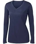 Sport-Tek LST353LS - Ladies Long Sleeve PosiCharge Competitor & V-Neck Tee M True Navy