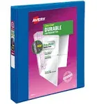 Avery® 17014 Blue Durable View Binder with 1" Slant Rings