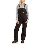 Carhartt Quilt-Lined Duck Bib Overalls for Ladies