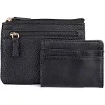 Julia Buxton Pebble RFID Pik-Me-Up Large ID Coin/Card Case Black