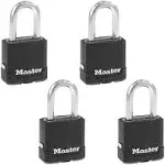 Master Lock Magnum Heavy Duty Outdoor Padlock with Key, 2 Pack Keyed-Alike, Covered