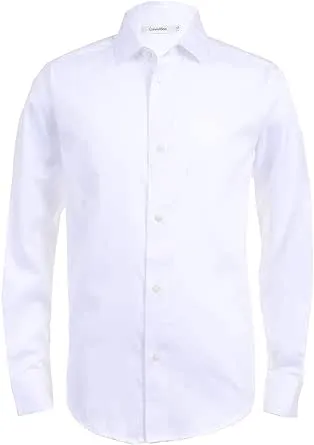 Calvin Klein Boys' 8-20 Sateen Dress Shirt