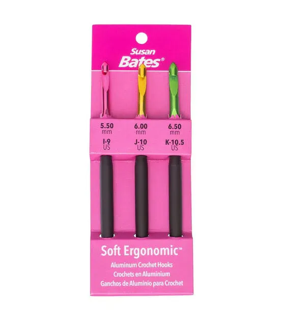 Susan Bates Silvalume Soft Ergonomic Crochet Hook Set