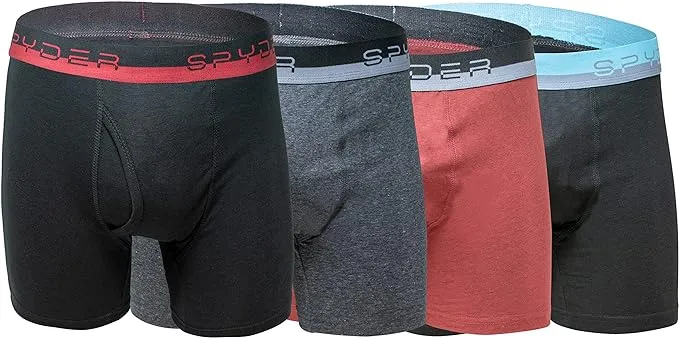 Spyder Men's Boxer Briefs Pro Cotton Sports Underwear