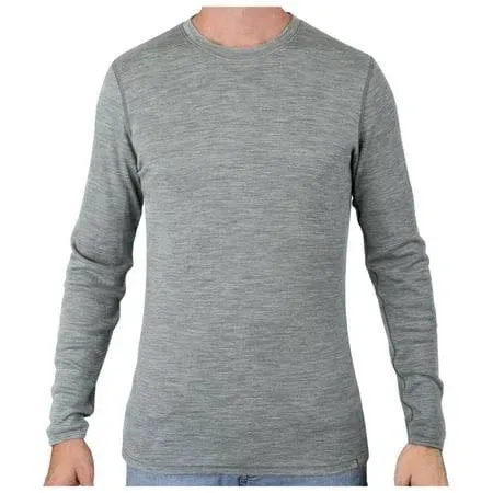 Meriwool Mens Base Layer - 100% Merino Wool Midweight Long Sleeve Thermal Shirt ...