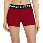 Nike Pro Women's 3" Shorts Red/Black/White / XL