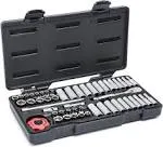 51 Pc. 1/4" Drive 6 Point Standard & Deep SAE/Metric Mechanics Tool Set - Gearwrench 80300