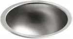 KOHLER K-2610-SU Bolero 13-3/4" round drop-in/undermount bathroom sink, no overflow