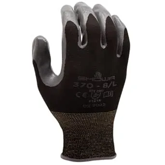 Showa Best 370Bl-08 Atlas Assembly Grip General Purpose Nitrile Gloves Lg