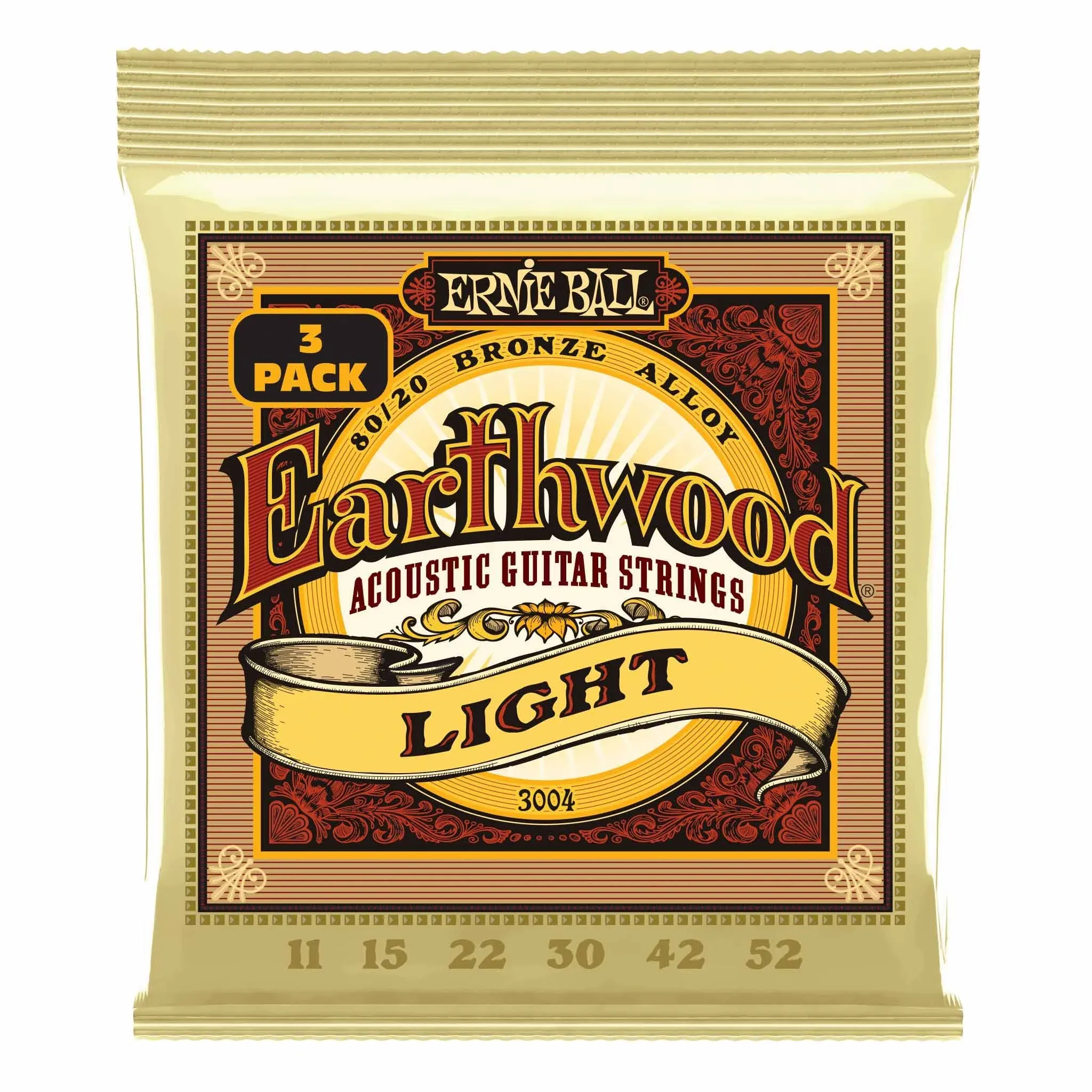 Ernie Ball Earthwood Medium 80/20 Bronze Acoustic Guitar Strings